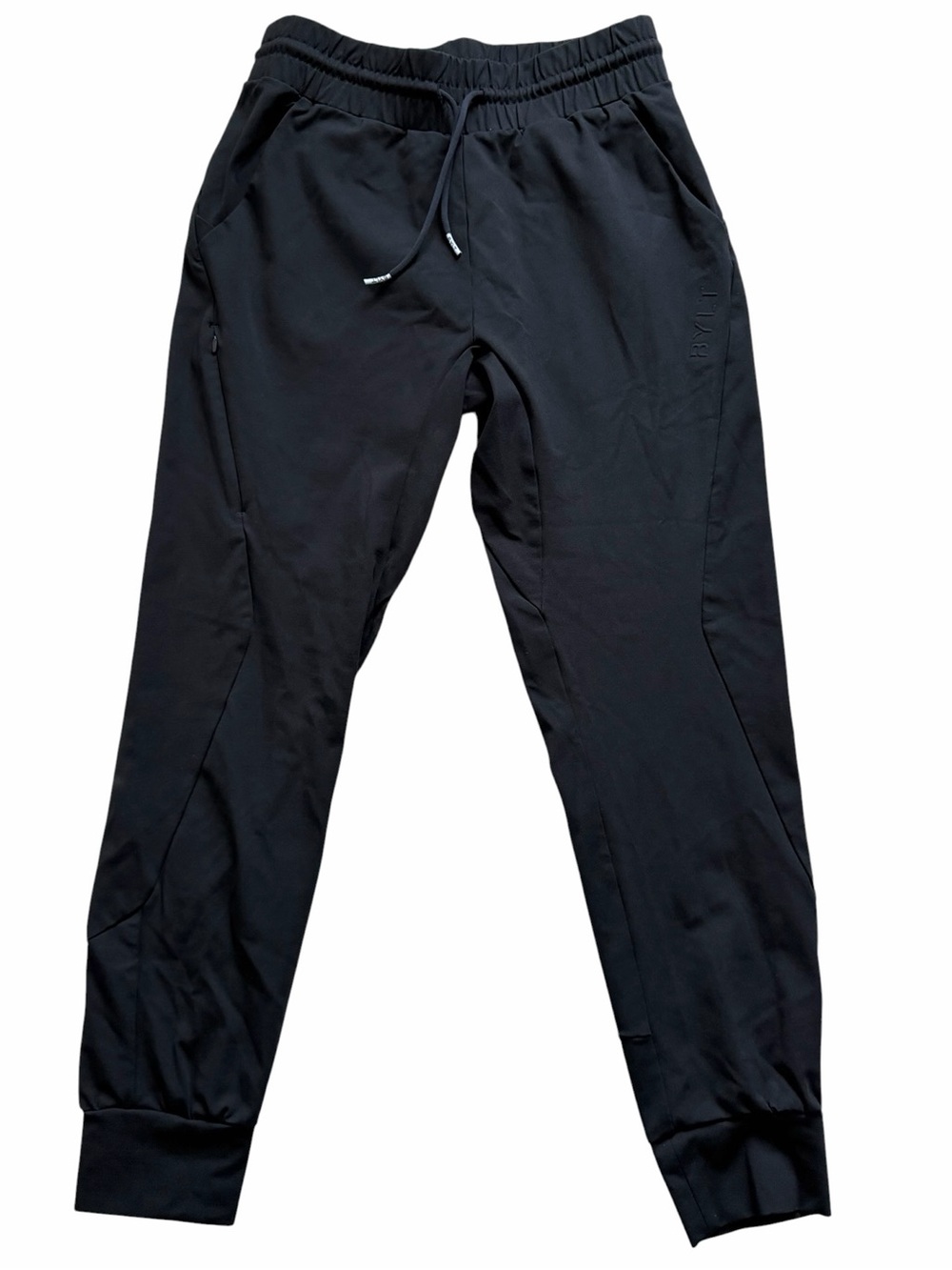 BYLT Basics Active Jogger Mens Medium Black Elastic Waist Stretch Tapered NWOT